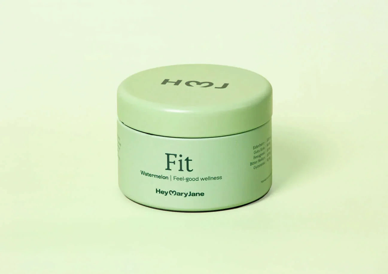 Fit THCV Wellness Gummies — 
watermelon flavor, 30-count tin by Hey Mary Jane