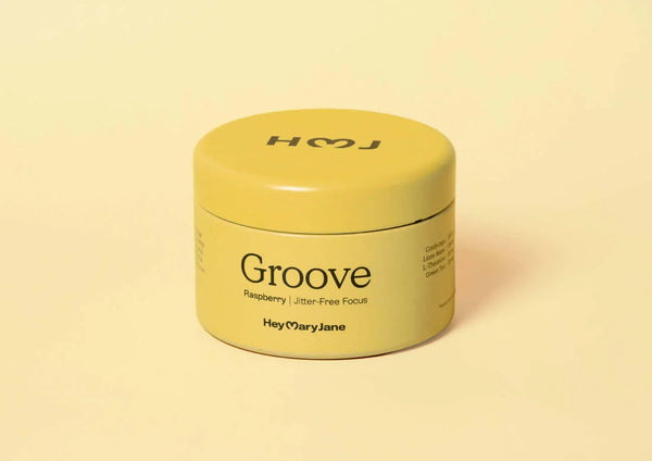 Groove THCV Focus Gummies — 
raspberry flavor, 40-count tin by Hey Mary Jane
